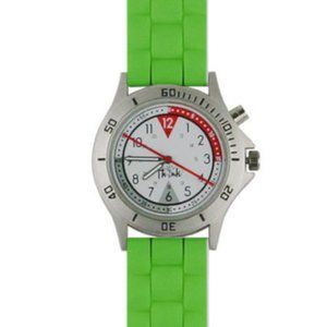 NEW! Nurse Medical Quadrant Wrist Watch 24 Hour Lime Green Silicone Band